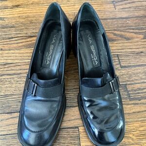 Via Spiga Heeled Leather Loafers